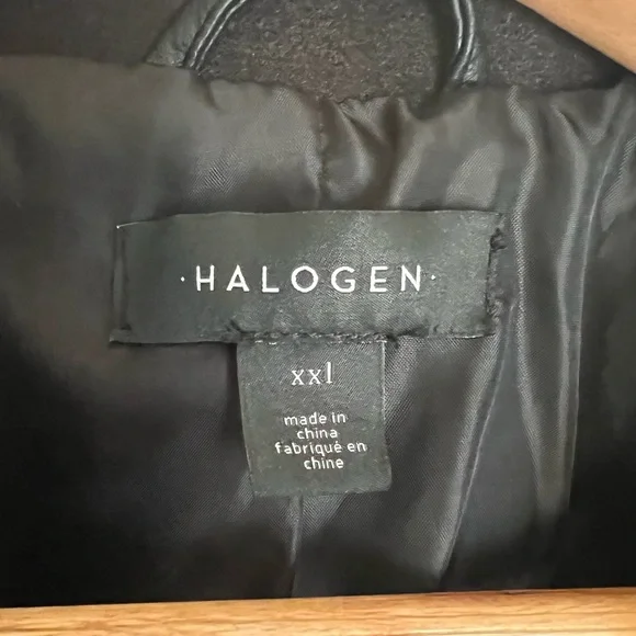 NWT Leather & Wool Trench Jacket Women’s XXL - Picture 3 of 7